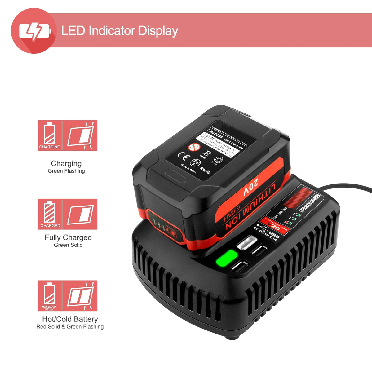 20V 6.0Ah Lithium ion Batteries and Charger Kit R383114