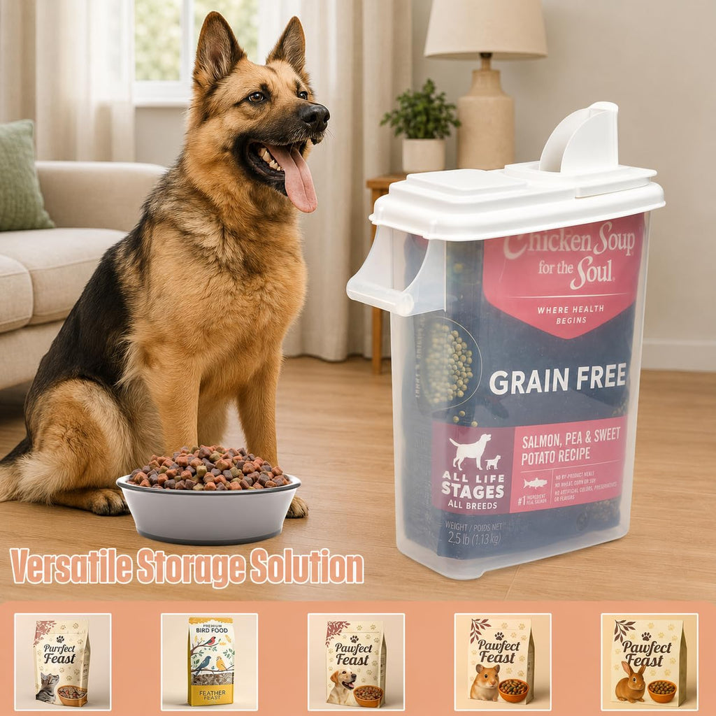 Airtight Pet Food Storage Container 32 Quart with Pour Spout H9939