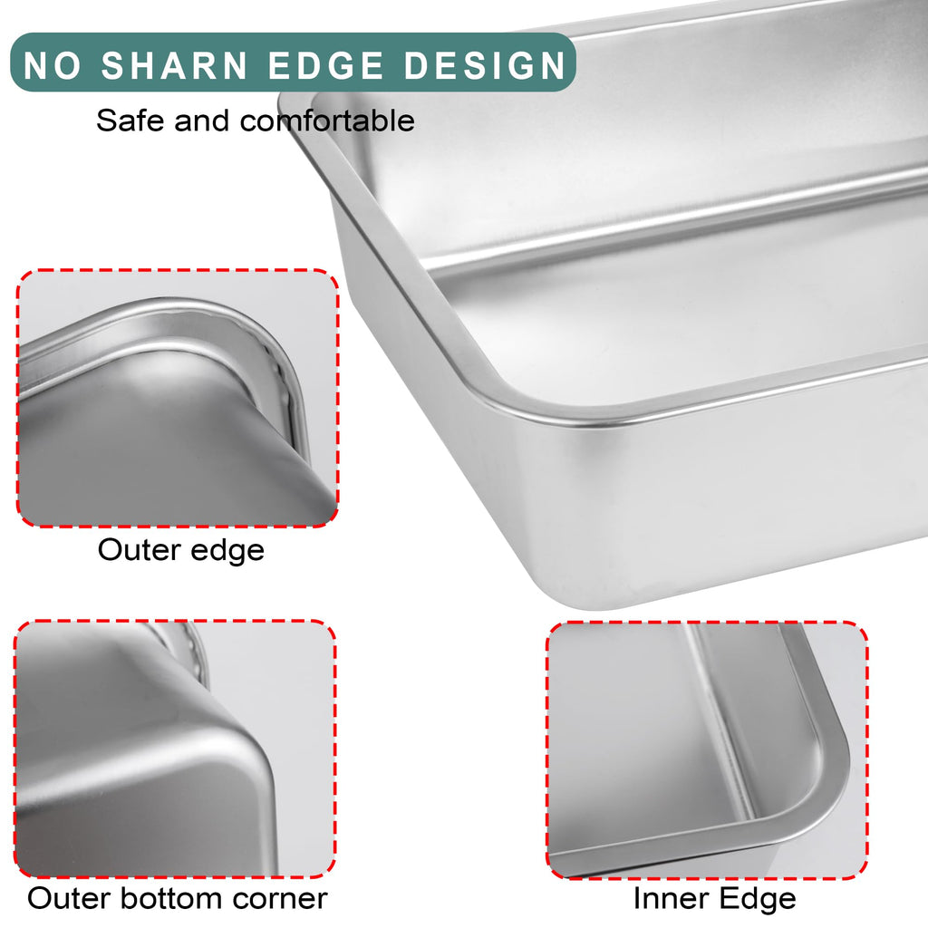 Large Stainless Steel Cat Litter Box X6422