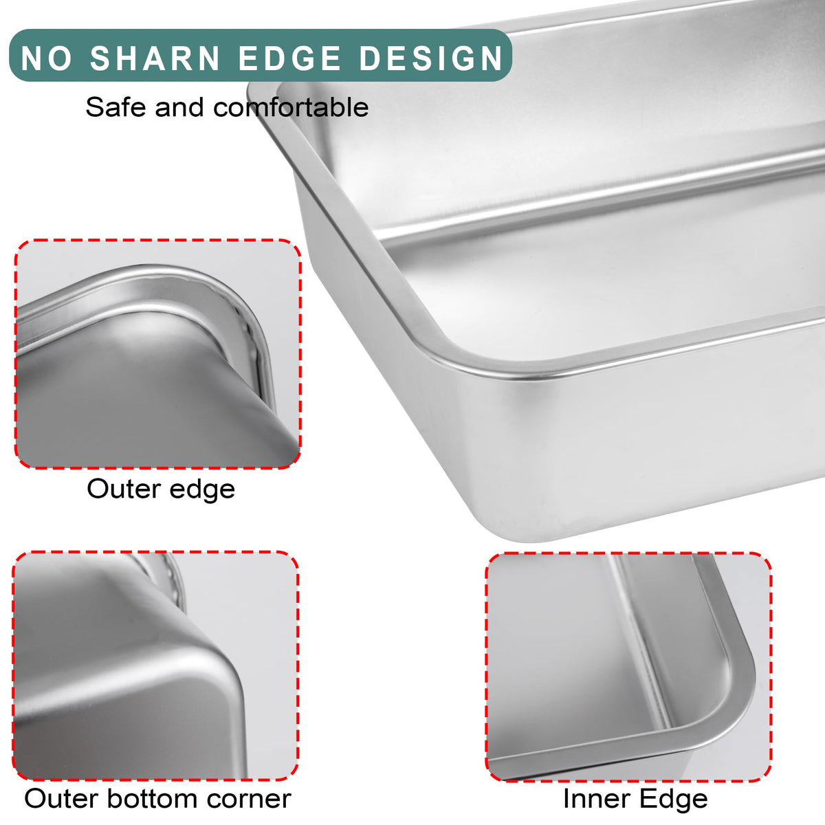 Large Stainless Steel Cat Litter Box X6422