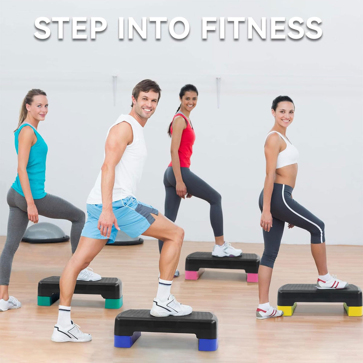 Adjustable Aerobic Step Platform with Risers D8921
