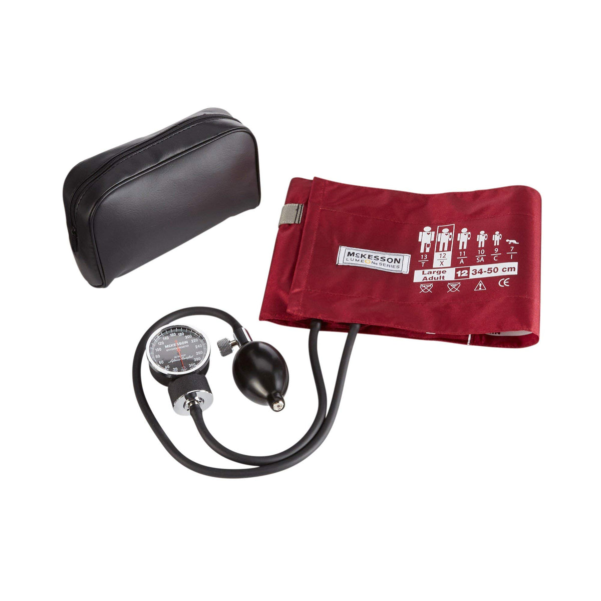 Aneroid Sphygmomanometer, Burgundy, Large, 34-50 cm, 1 ct C5295