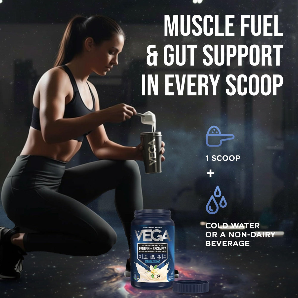 Vanilla Vegan Protein Powder 28.8 oz K364