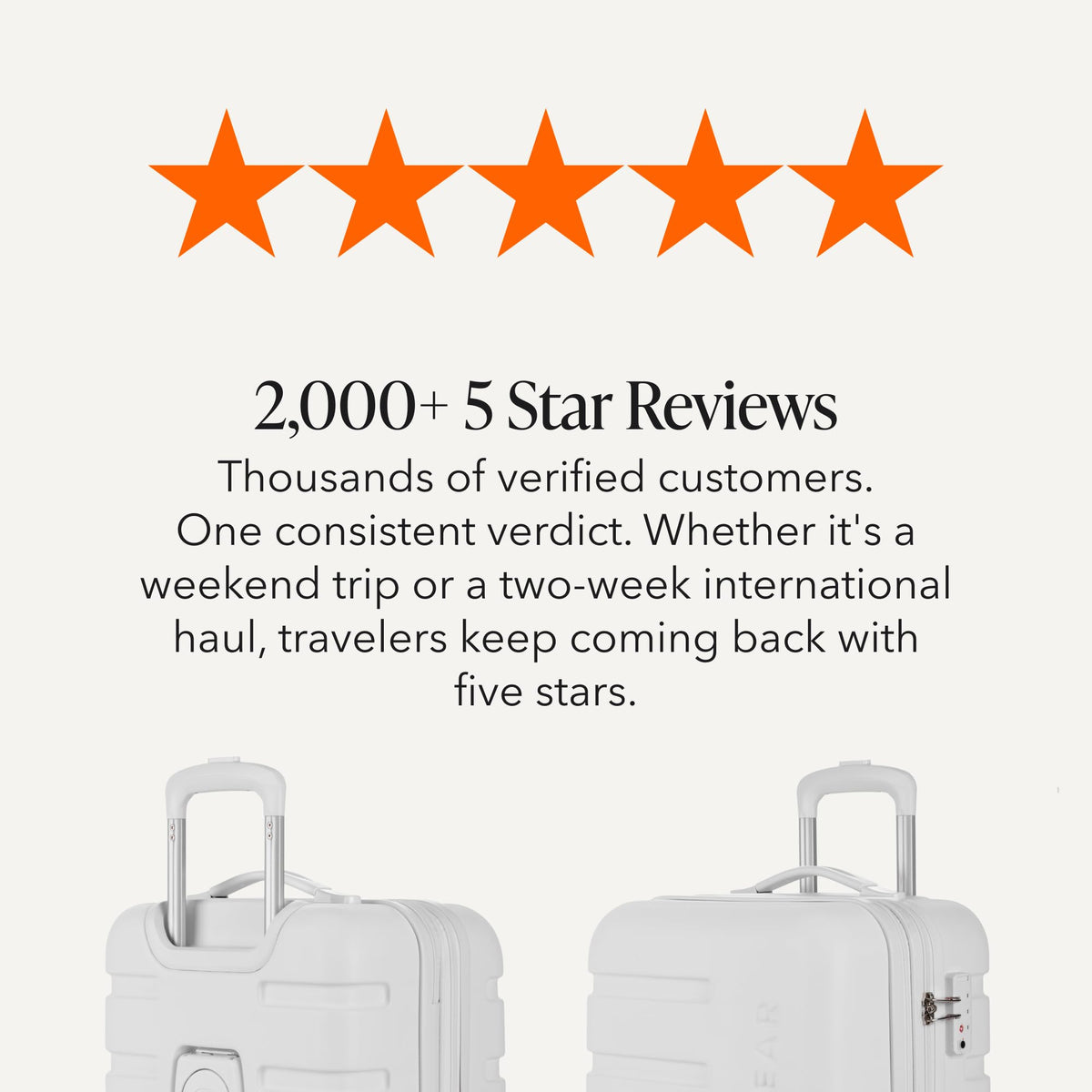 White 19-Inch Hardside Expandable Carry-On Spinner Luggage V344