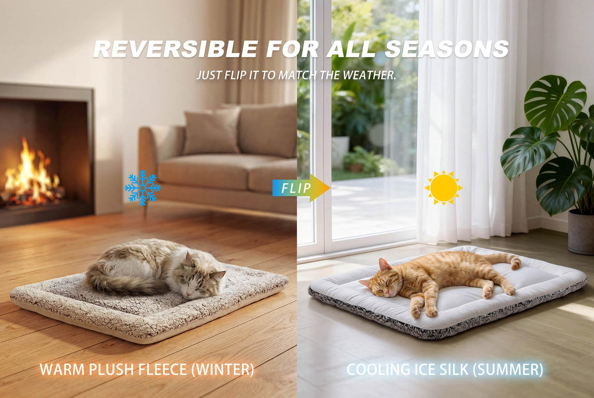 Self Warming Reversible Cat Bed Gray 18 x 24 Inches C71497