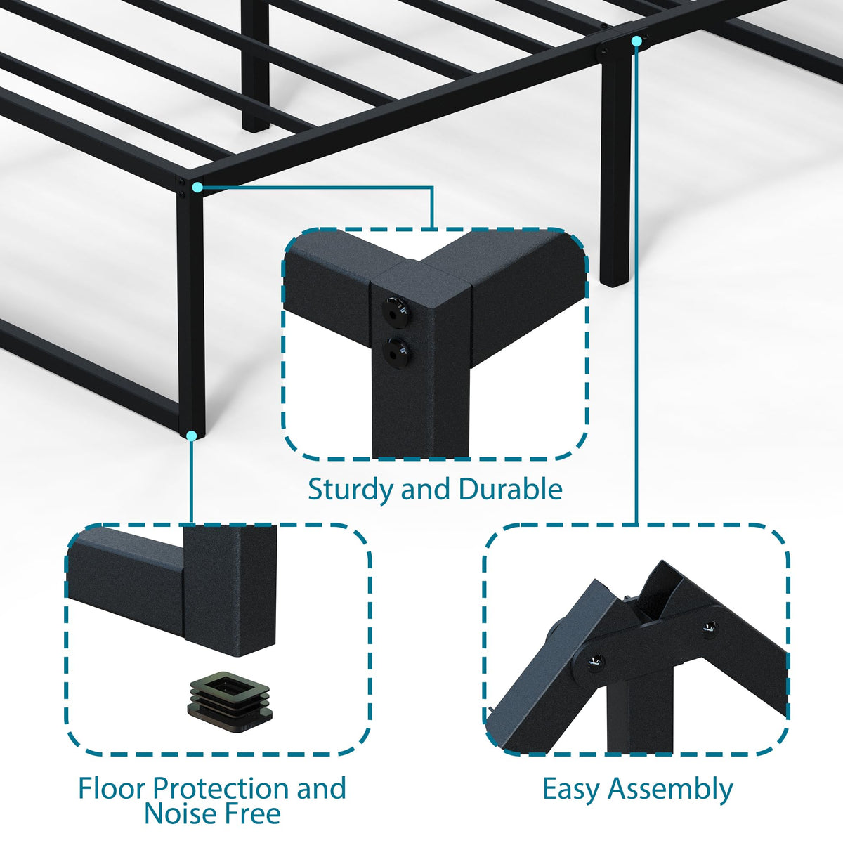 18 Inch Narrow Twin Metal Bed Frame W321