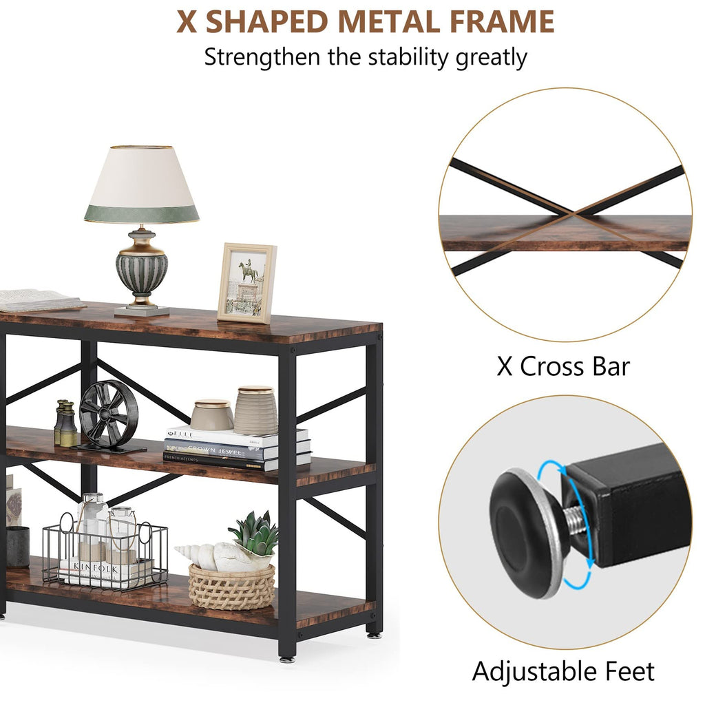 70.9 Inch 3-Tier Console Table with Storage Shelves Q6044