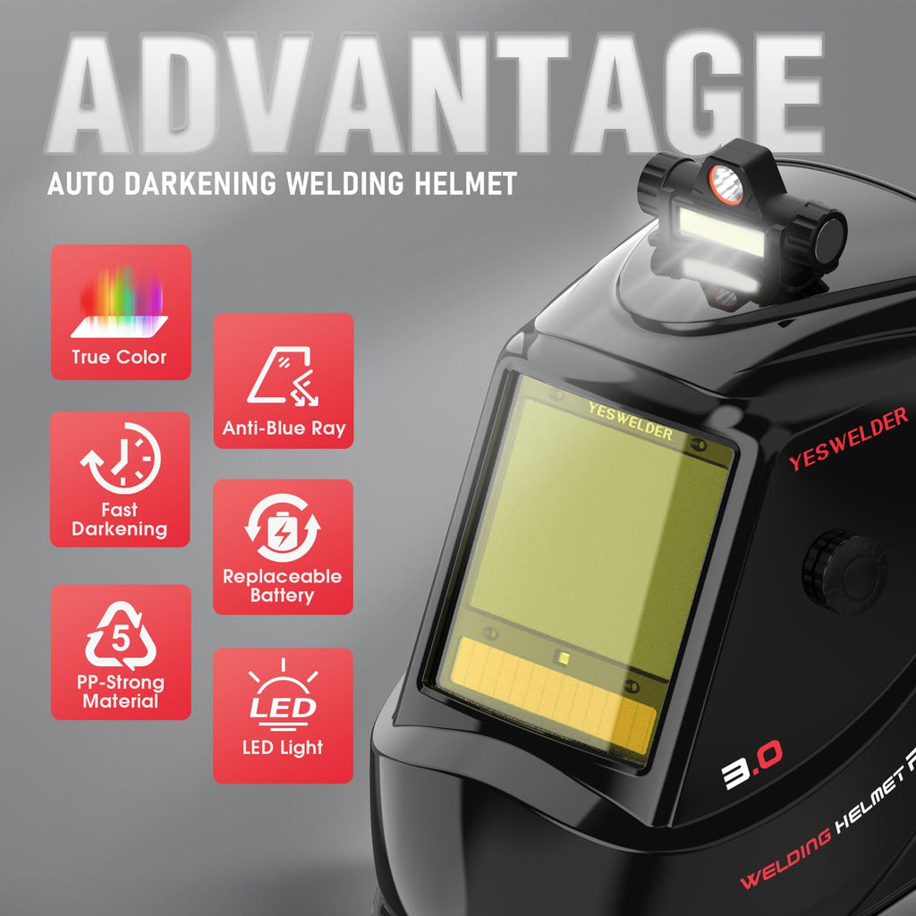 Auto-Shade Welding Helmet with Digital Filter H106