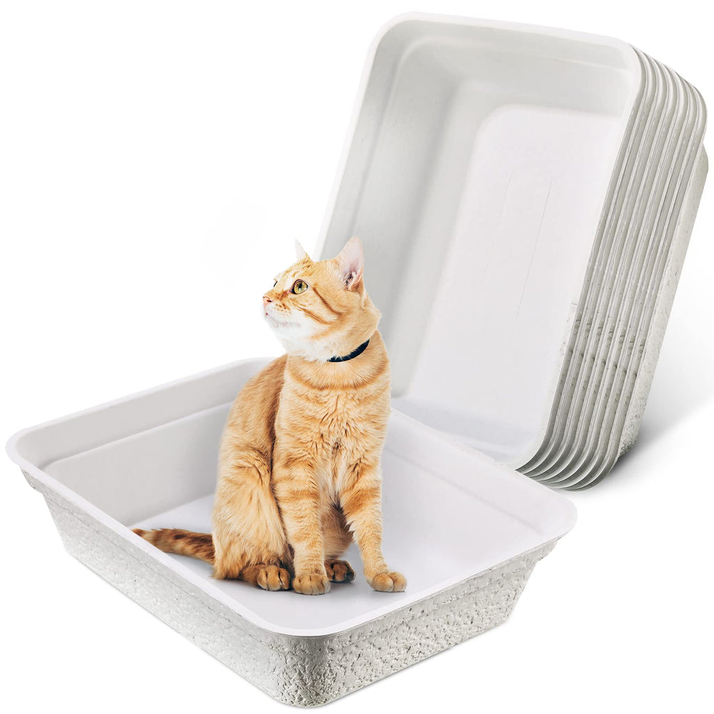 8 Pack Disposable Paper Cat Litter Boxes T6653