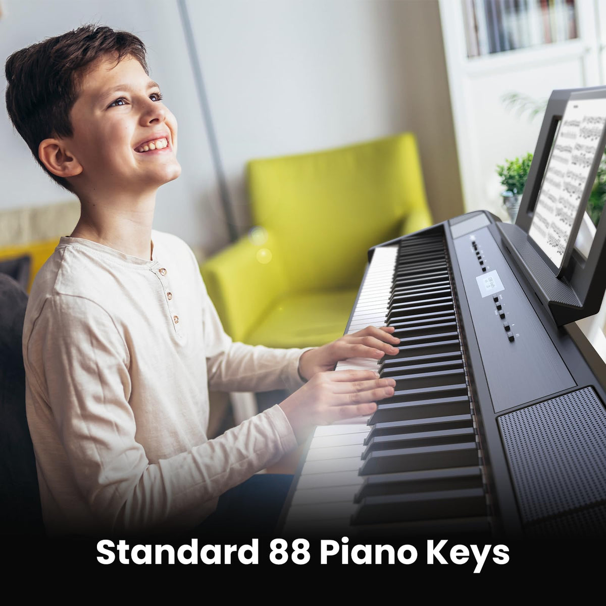 88 Keys Weighted Hammer Portable Electric Keyboard Piano with Stand F602