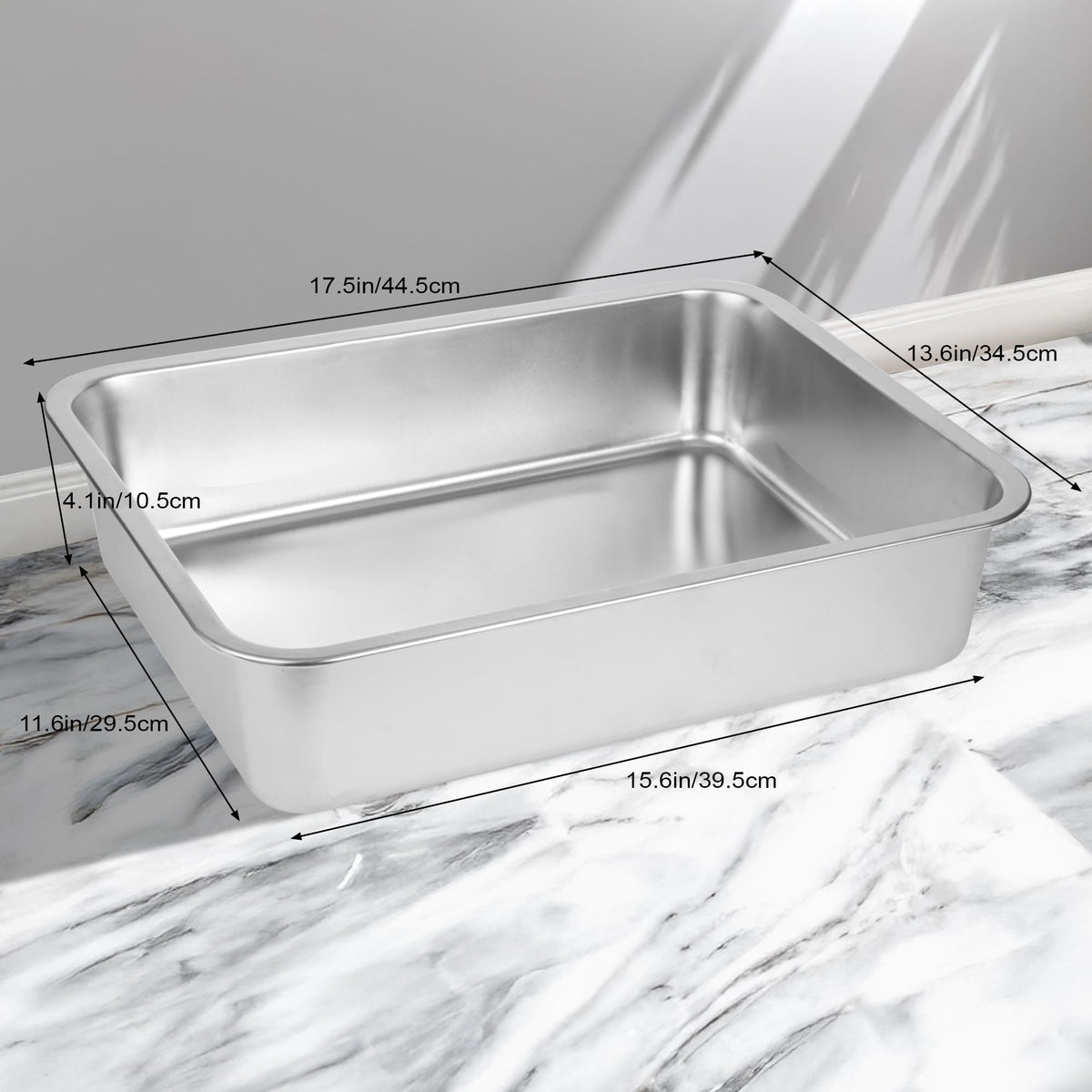 Large Stainless Steel Cat Litter Box X6422