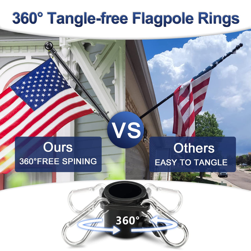 6ft Tangle Free Spinning Flag Pole Kit X99356