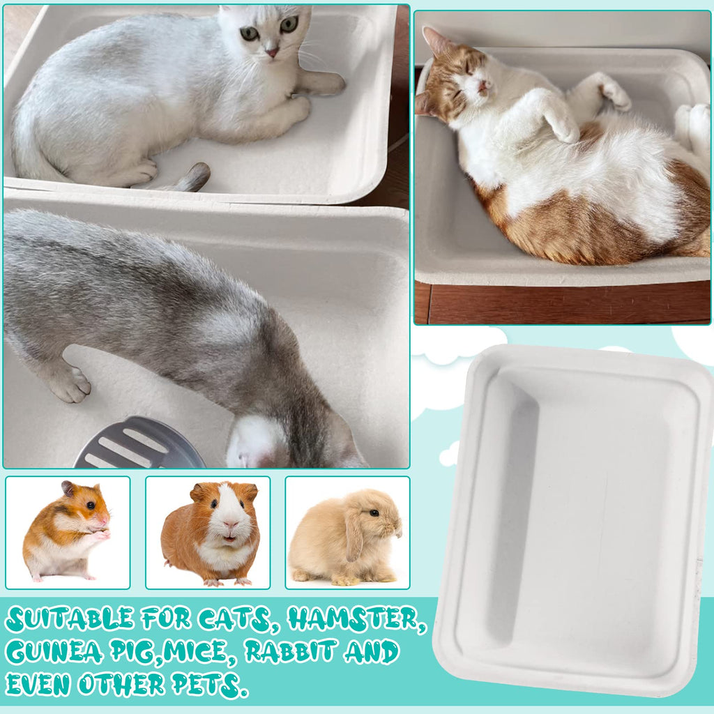 8 Pack Disposable Paper Cat Litter Boxes T6653