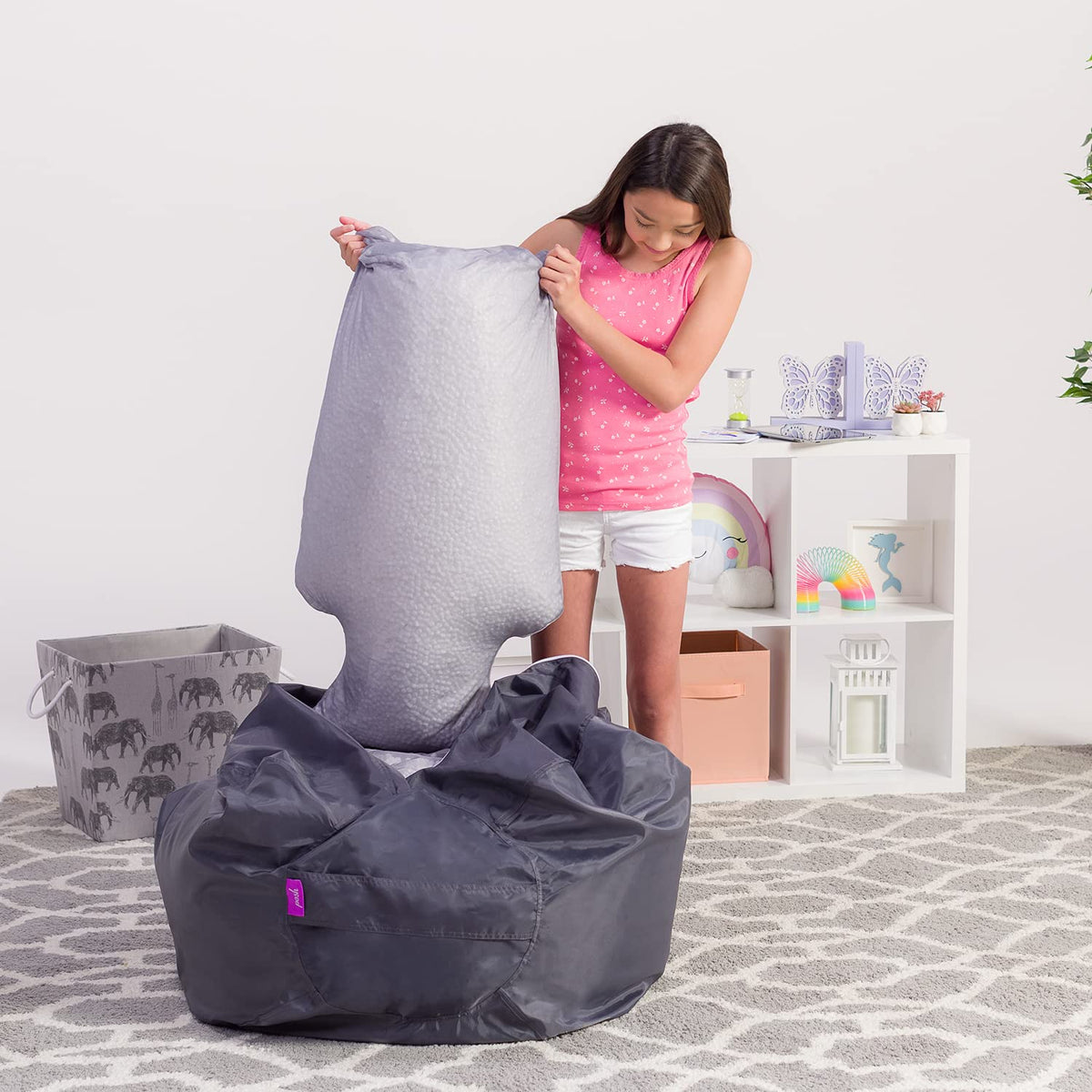 Bean Bag Refill Single Pack White with EZ-Pour Zipper Spout P12289