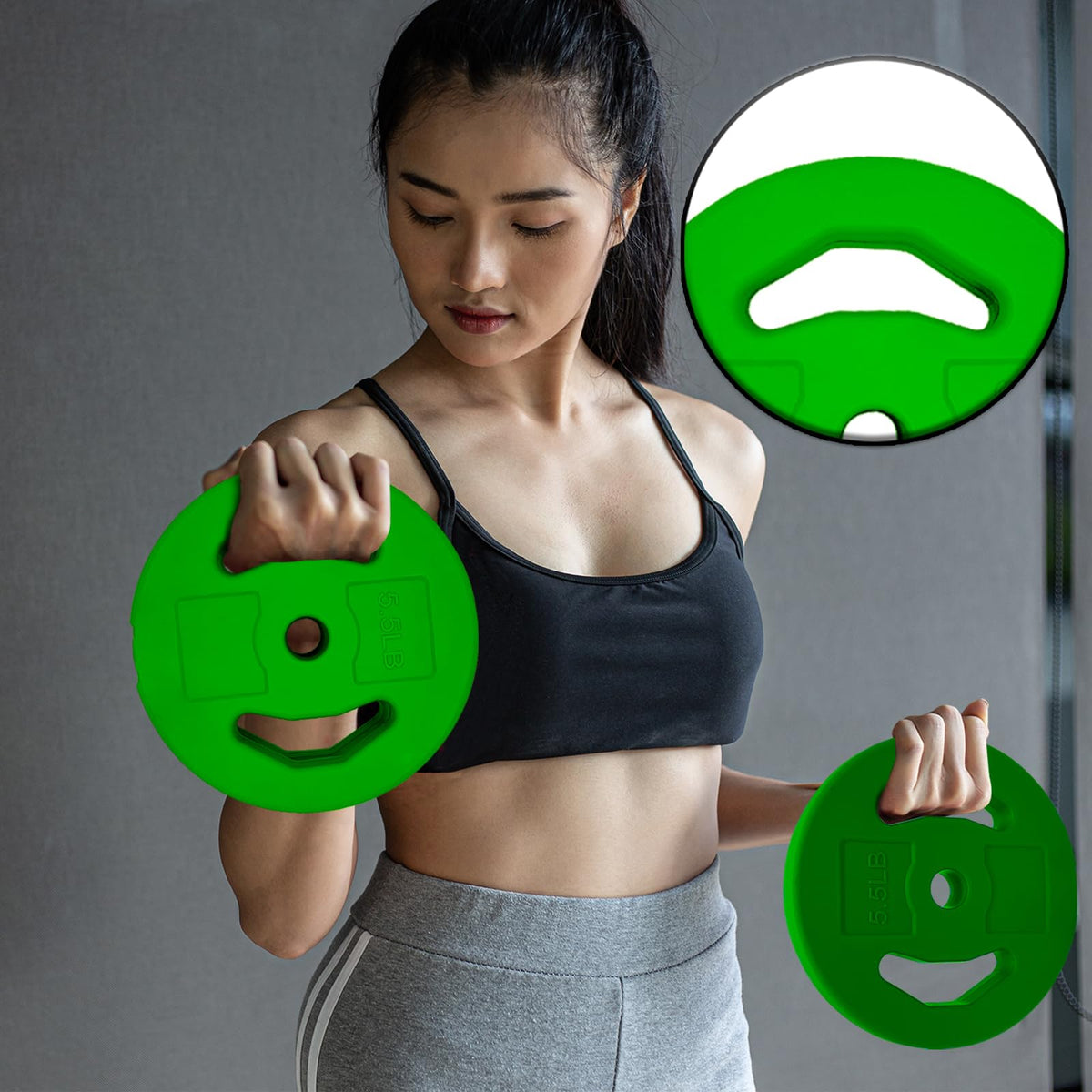 Adjustable Barbell Set, 40LB, Black, PU, Padded Grip N573