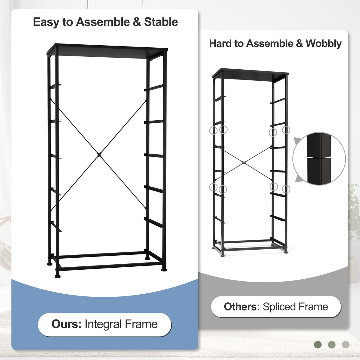 Black 6-Drawer Fabric Dresser N5858