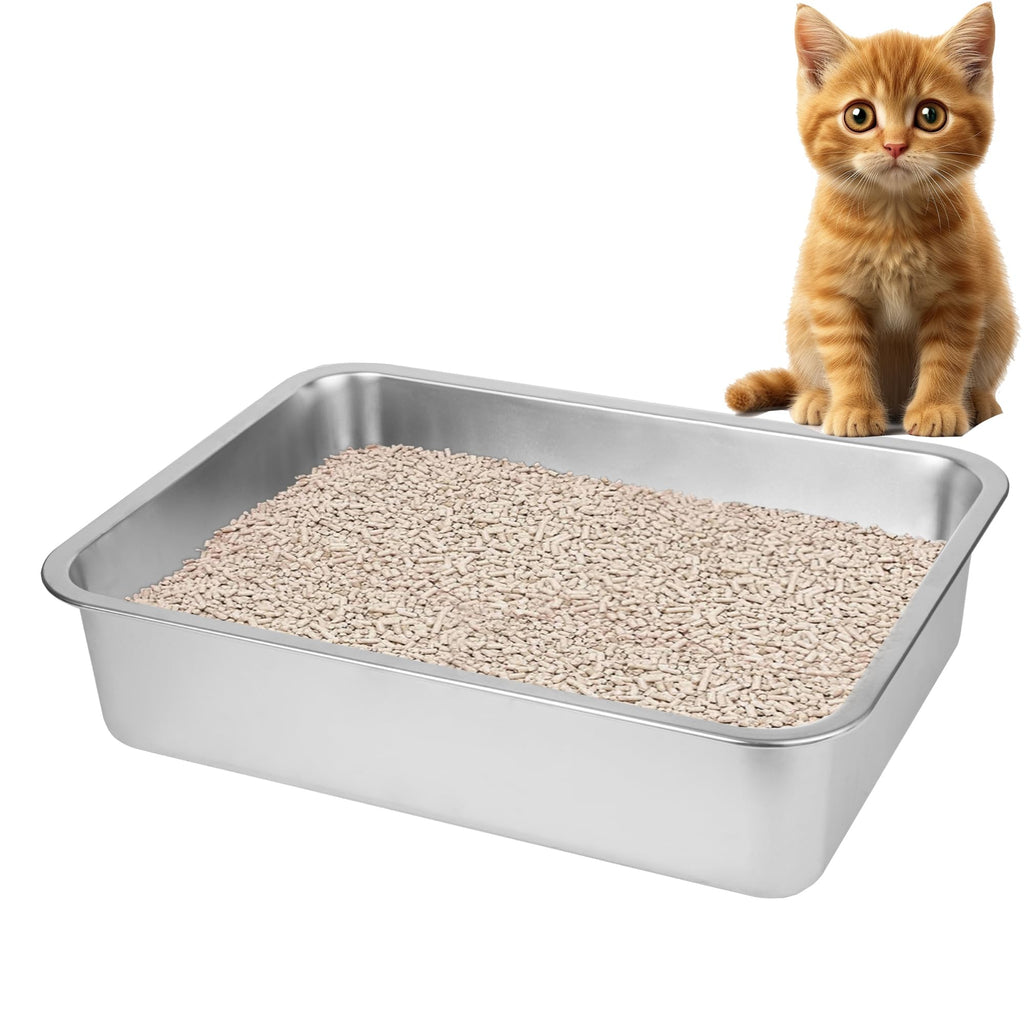 Large Stainless Steel Cat Litter Box X6422