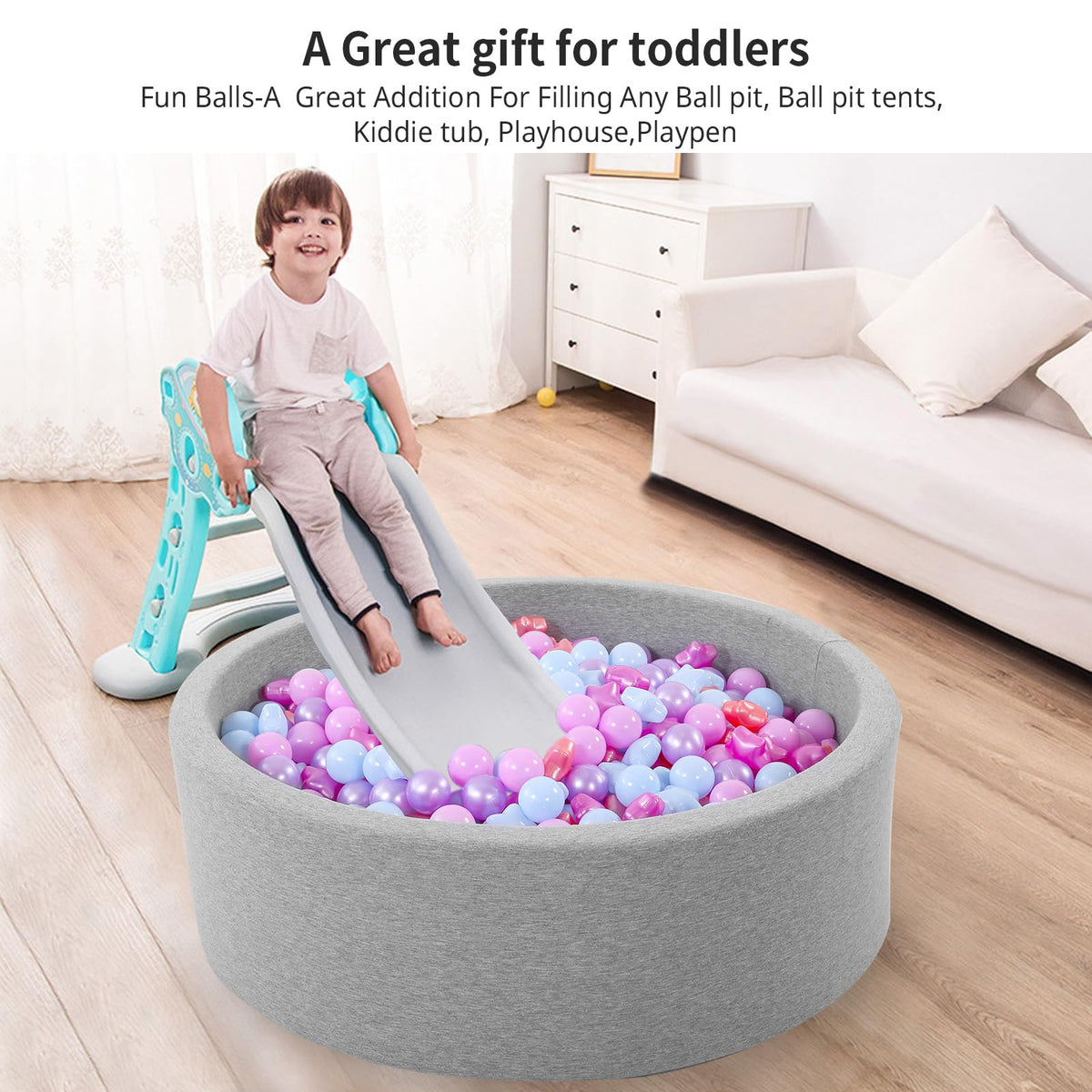 100 200 500 Pack Phthalate & BPA Free Plastic Ball Pit Balls O636664