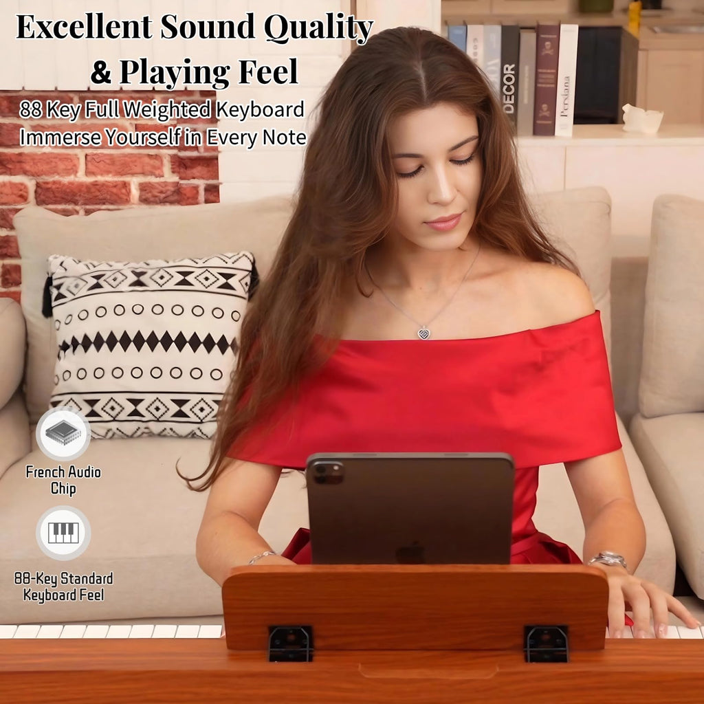 88 Key Weighted Digital Piano with Stand & 3 Pedals O10332