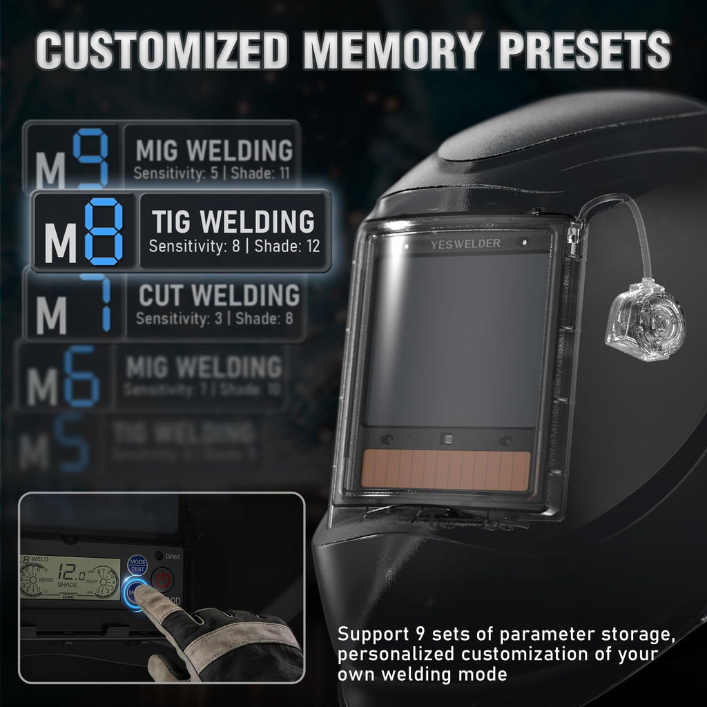 Auto-Shade Welding Helmet with Digital Filter H106