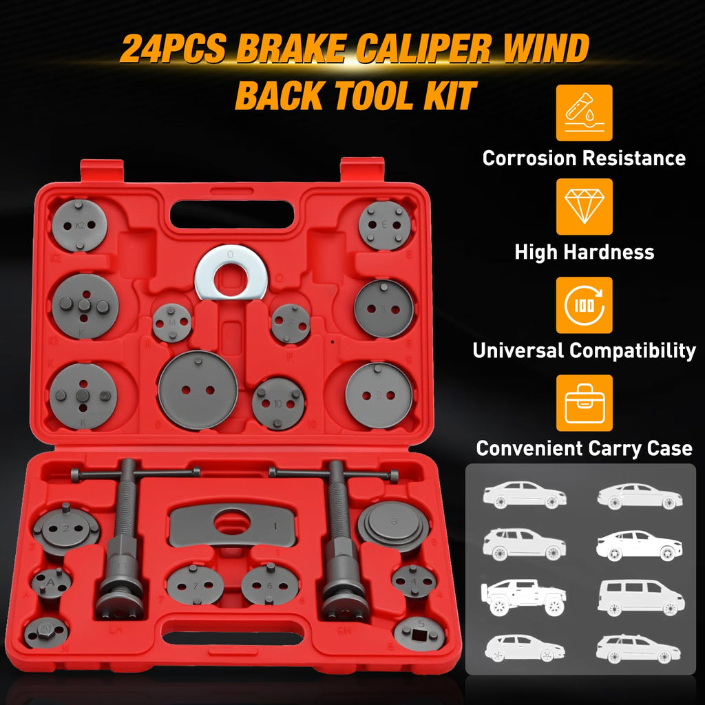 22pc Disc Brake Caliper Compression Tool Set L453605