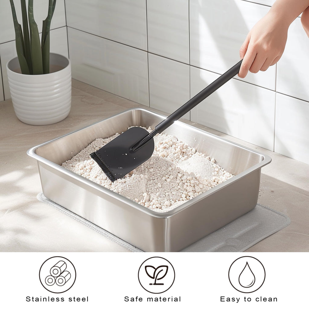 Large Stainless Steel Cat Litter Box X6422