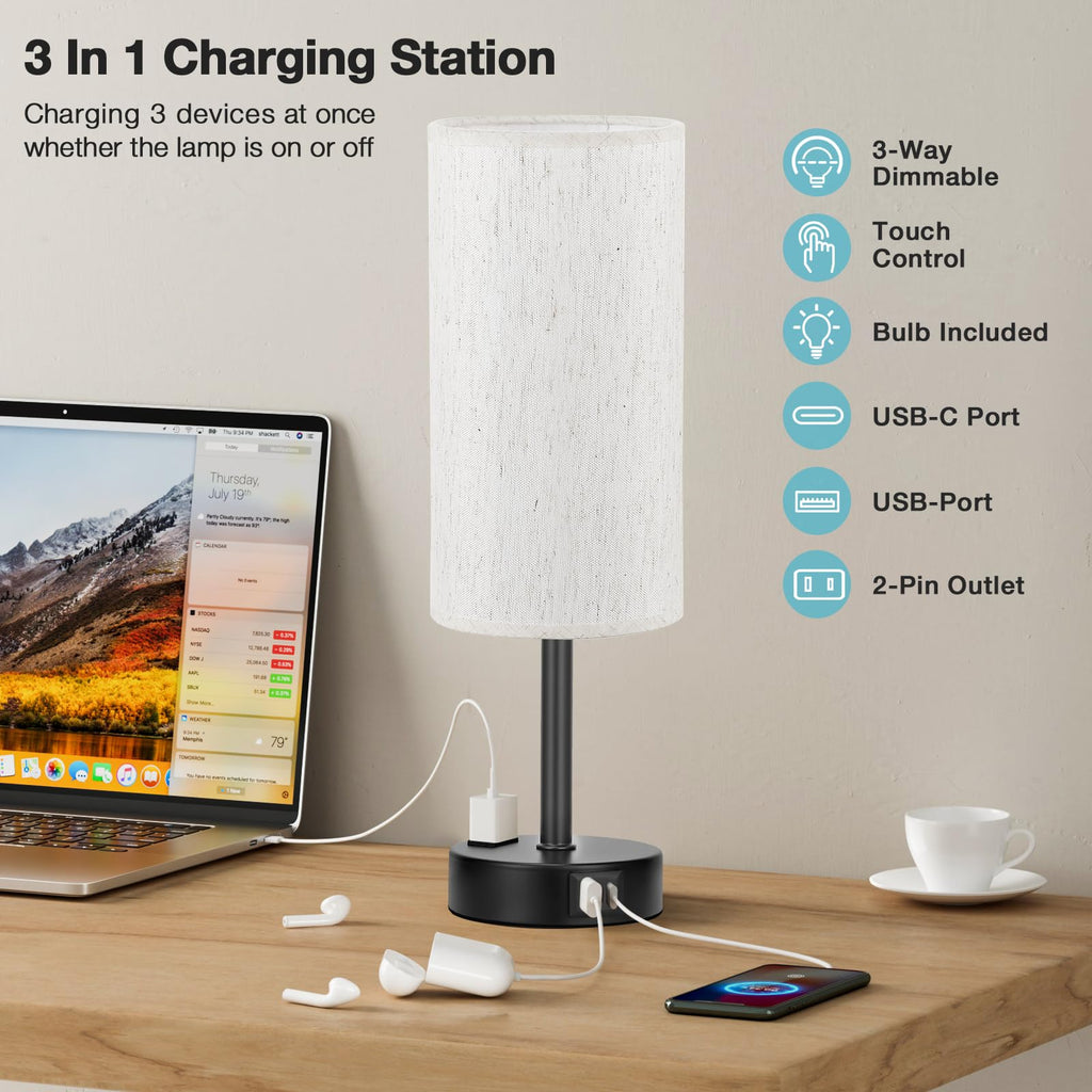 Turquoise Dimmable Touch Bedside Table Lamp P689