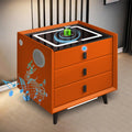 Orange 3 Drawer Nightstand with Wireless Charging and USB Port W5773