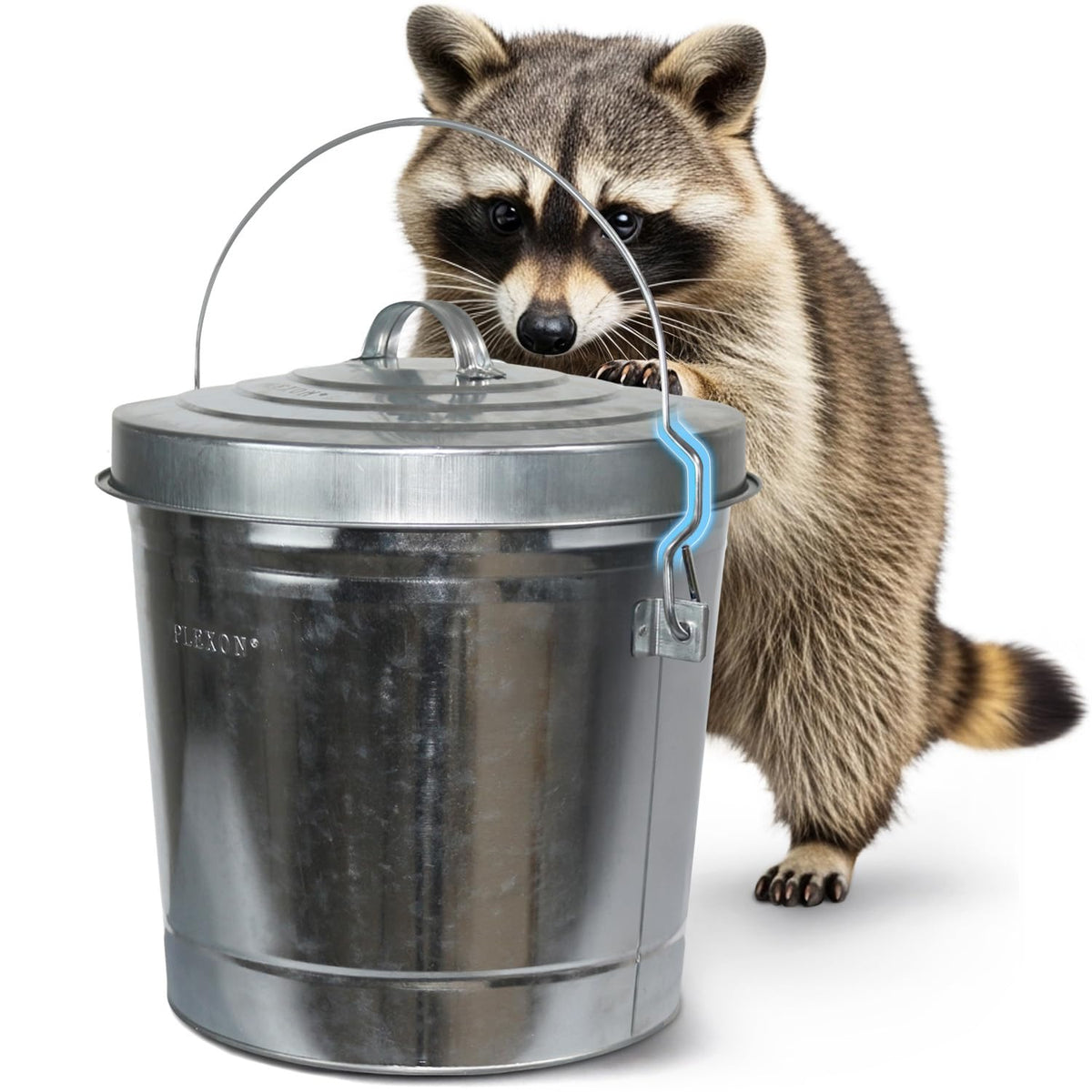 6 Gallon Galvanized Metal Trash Can with Lid F34127