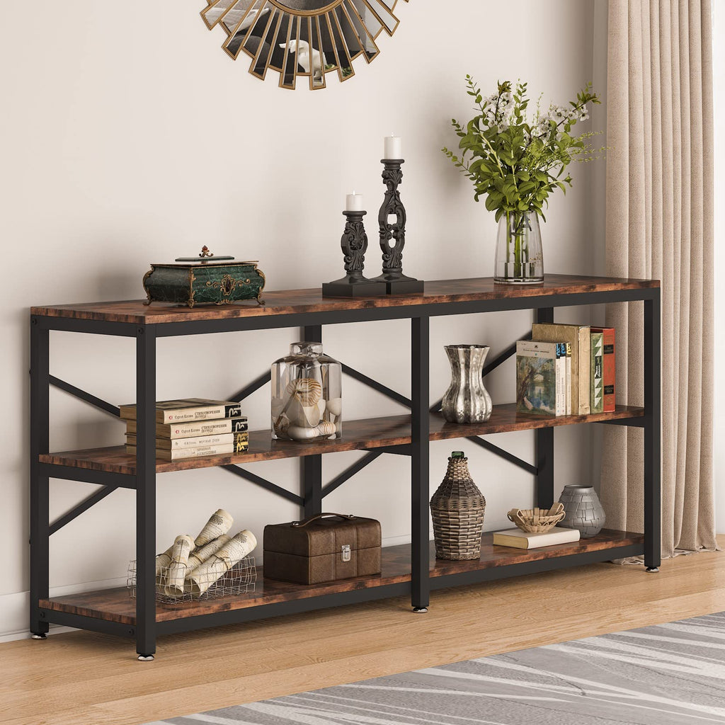 70.9 Inch 3-Tier Console Table with Storage Shelves Q6044