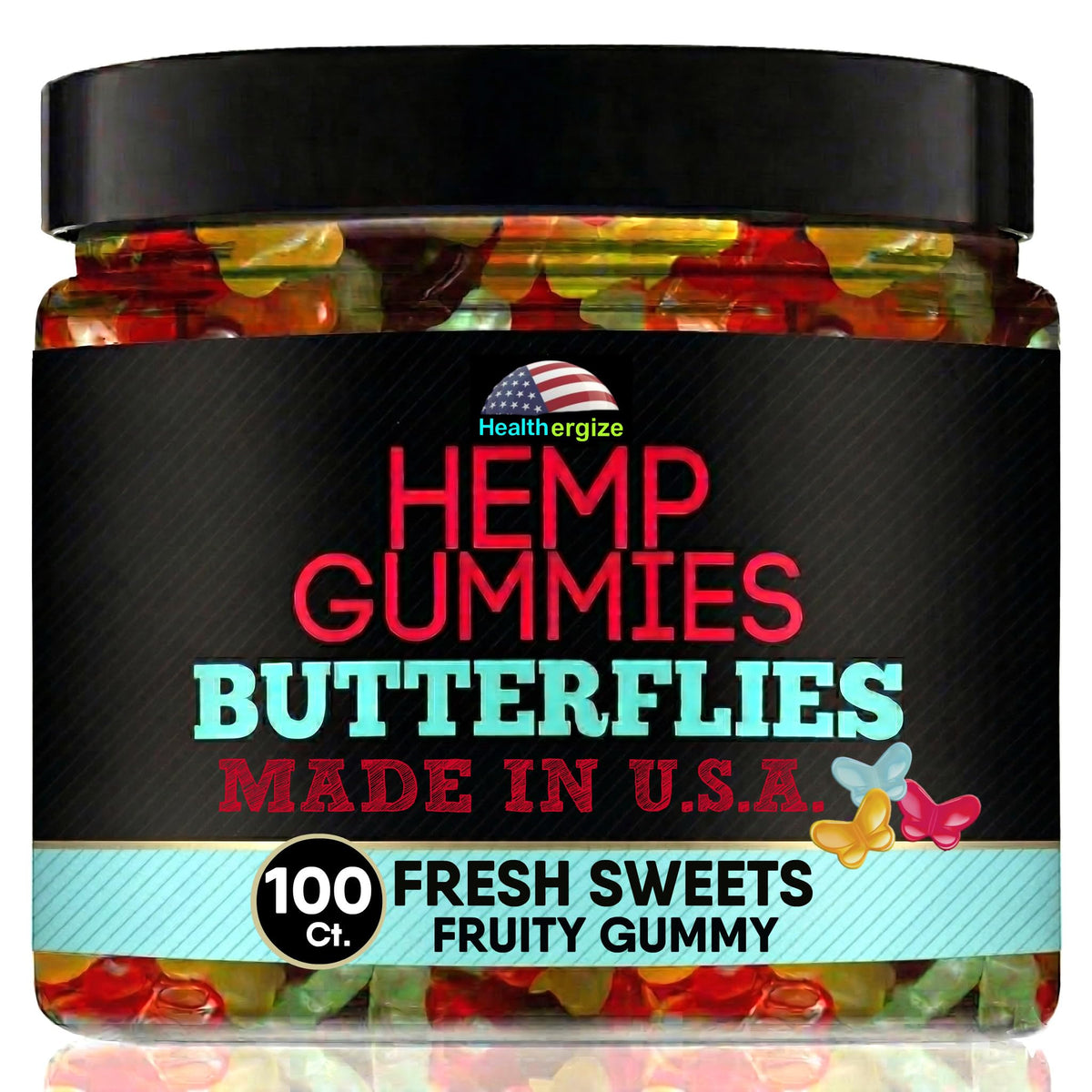 Hemp Gummies 10 Fruity Flavors 100 Count G25931