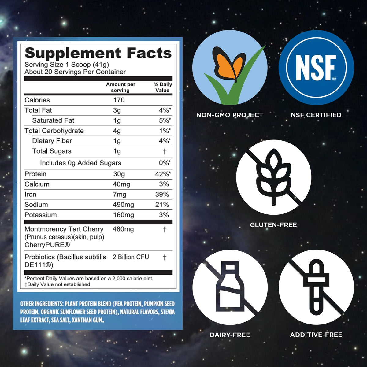Vanilla Vegan Protein Powder 28.8 oz K364