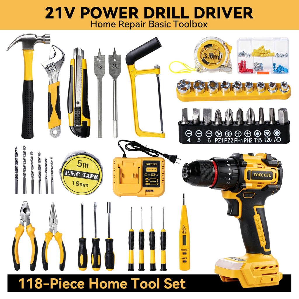 21V Brushless Cordless Drill Set T55668