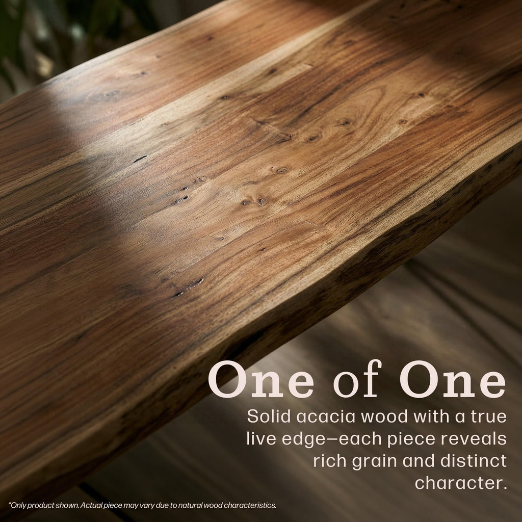 Solid Wood Coffee Table with Hairpin Metal Legs, 48 Inch V476817