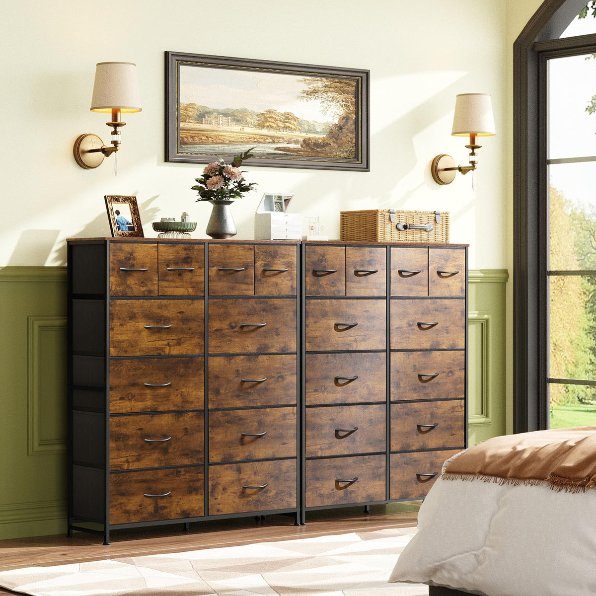 12 Drawer Fabric Dresser Storage Chest T2170