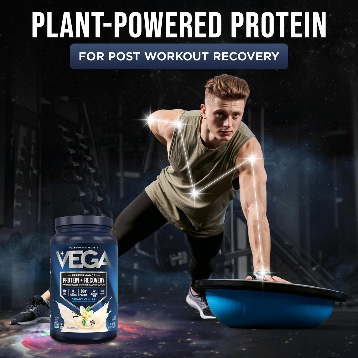 Vanilla Vegan Protein Powder 28.8 oz K364