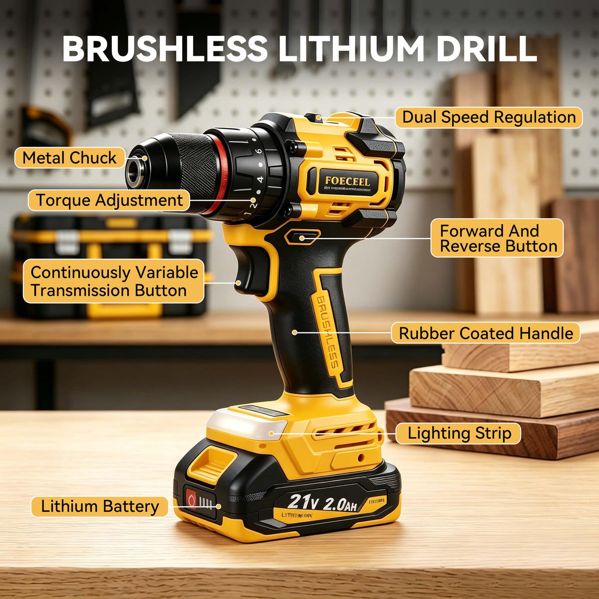 21V Brushless Cordless Drill Set T55668