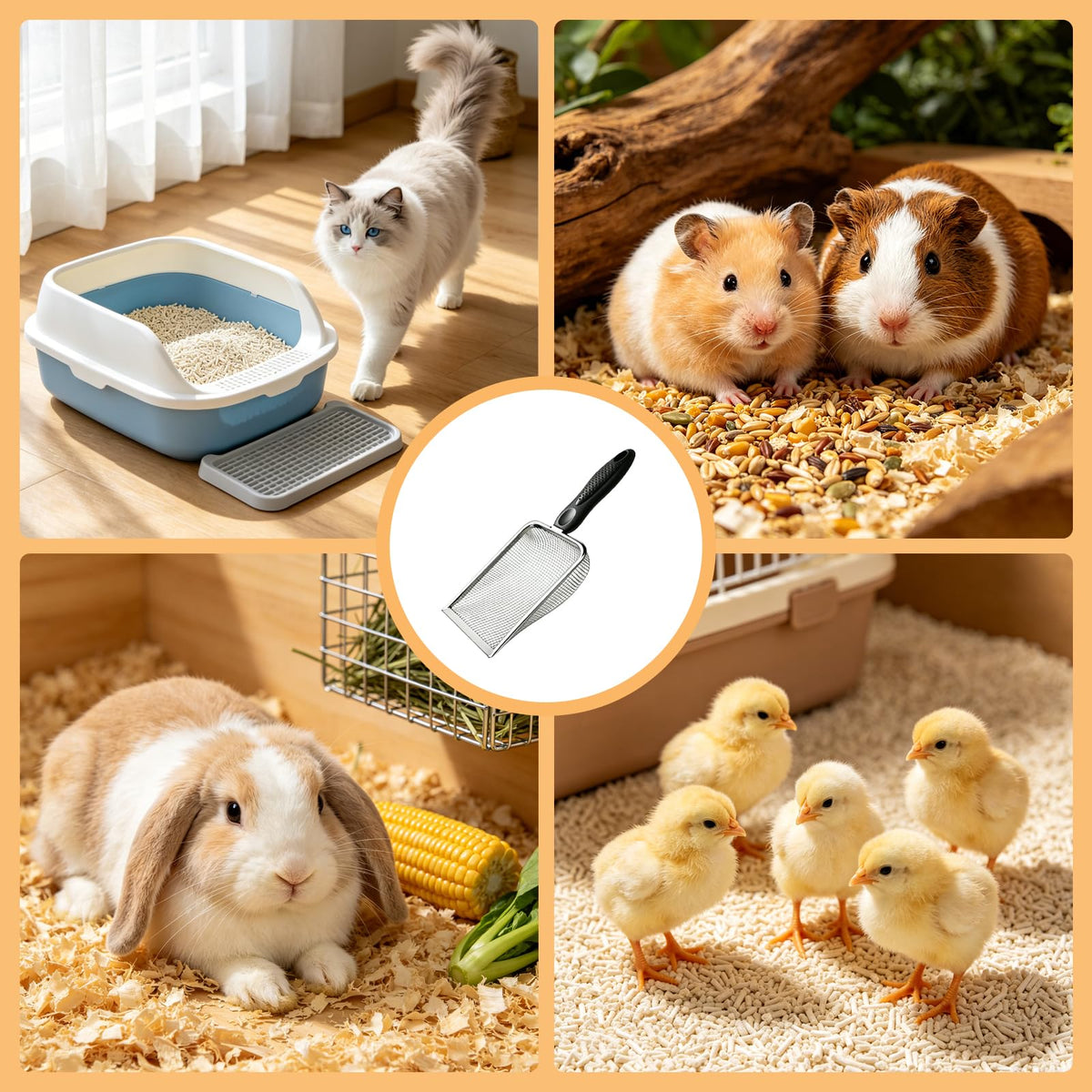 Metal Cat Litter Scoop 2 Pack Z347