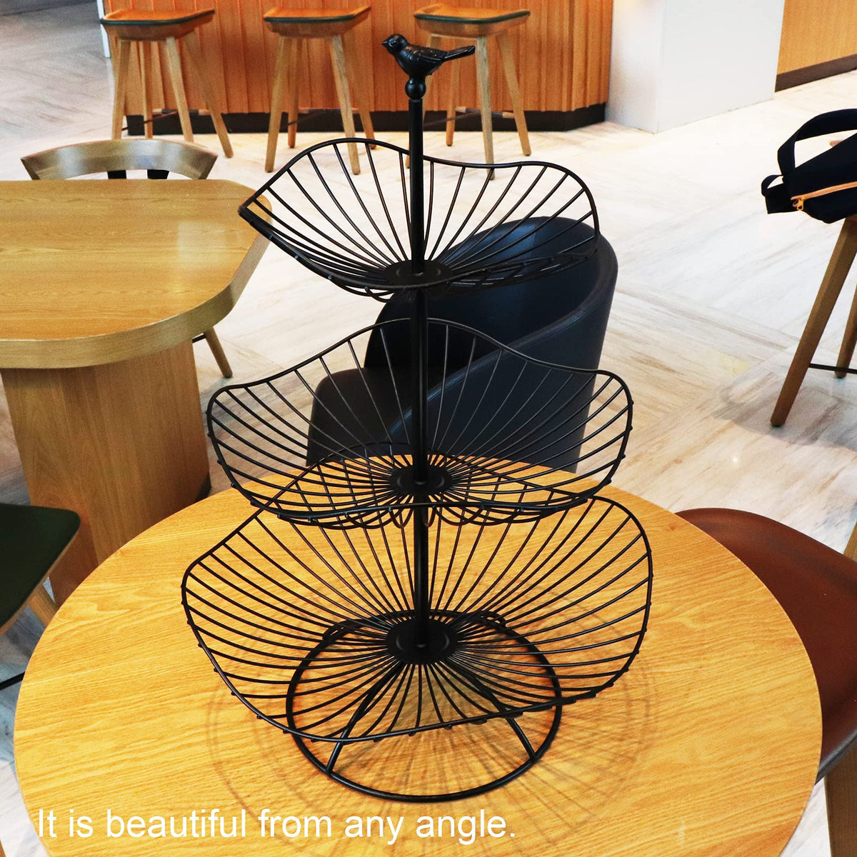 3-Tier Metal Wire Fruit Basket Stand C41784