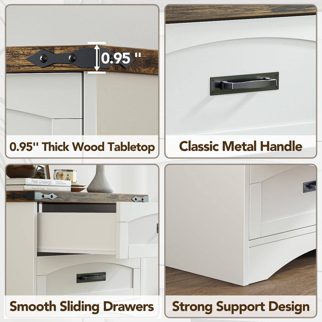 White 4 Drawer Dresser Q962