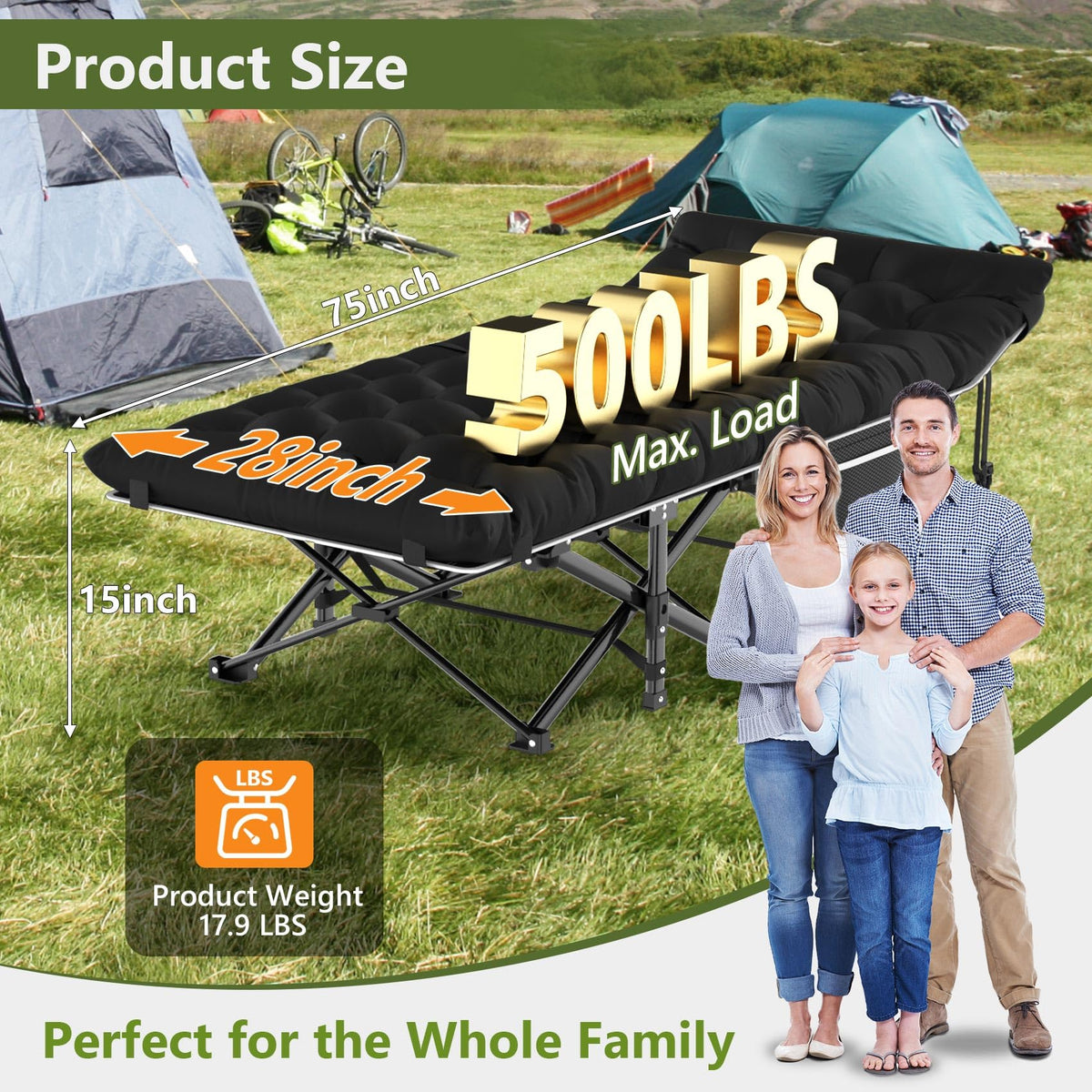 Camping Cot with Carry Bag U471