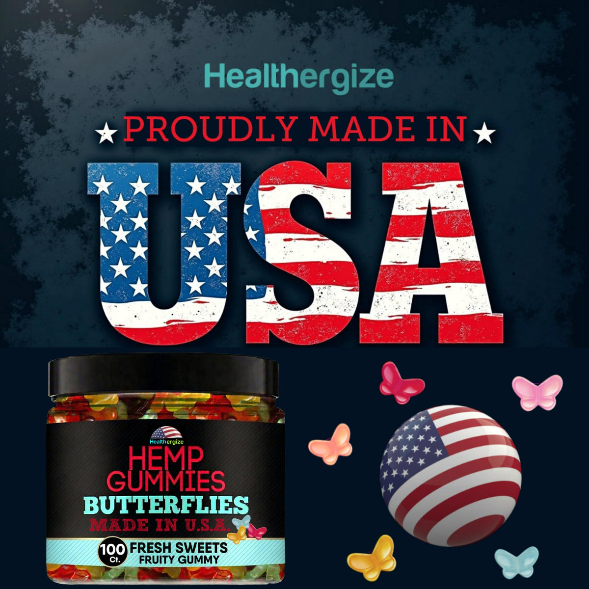 Hemp Gummies 10 Fruity Flavors 100 Count G25931