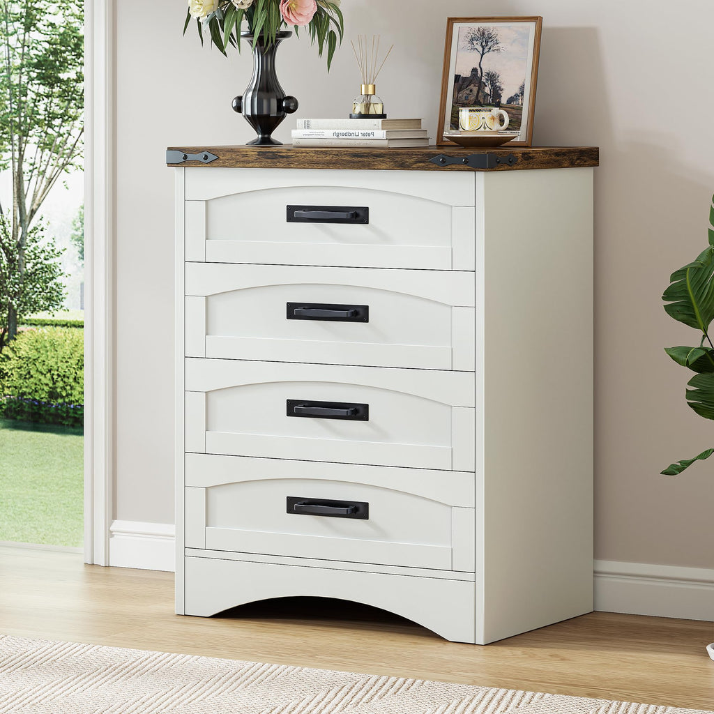 White 4 Drawer Dresser Q962