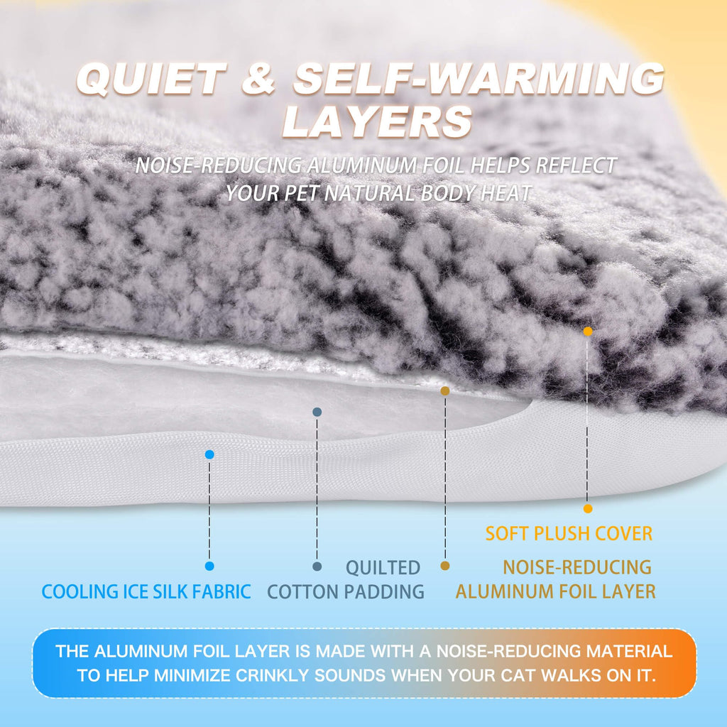 Self Warming Reversible Cat Bed Gray 18 x 24 Inches C71497
