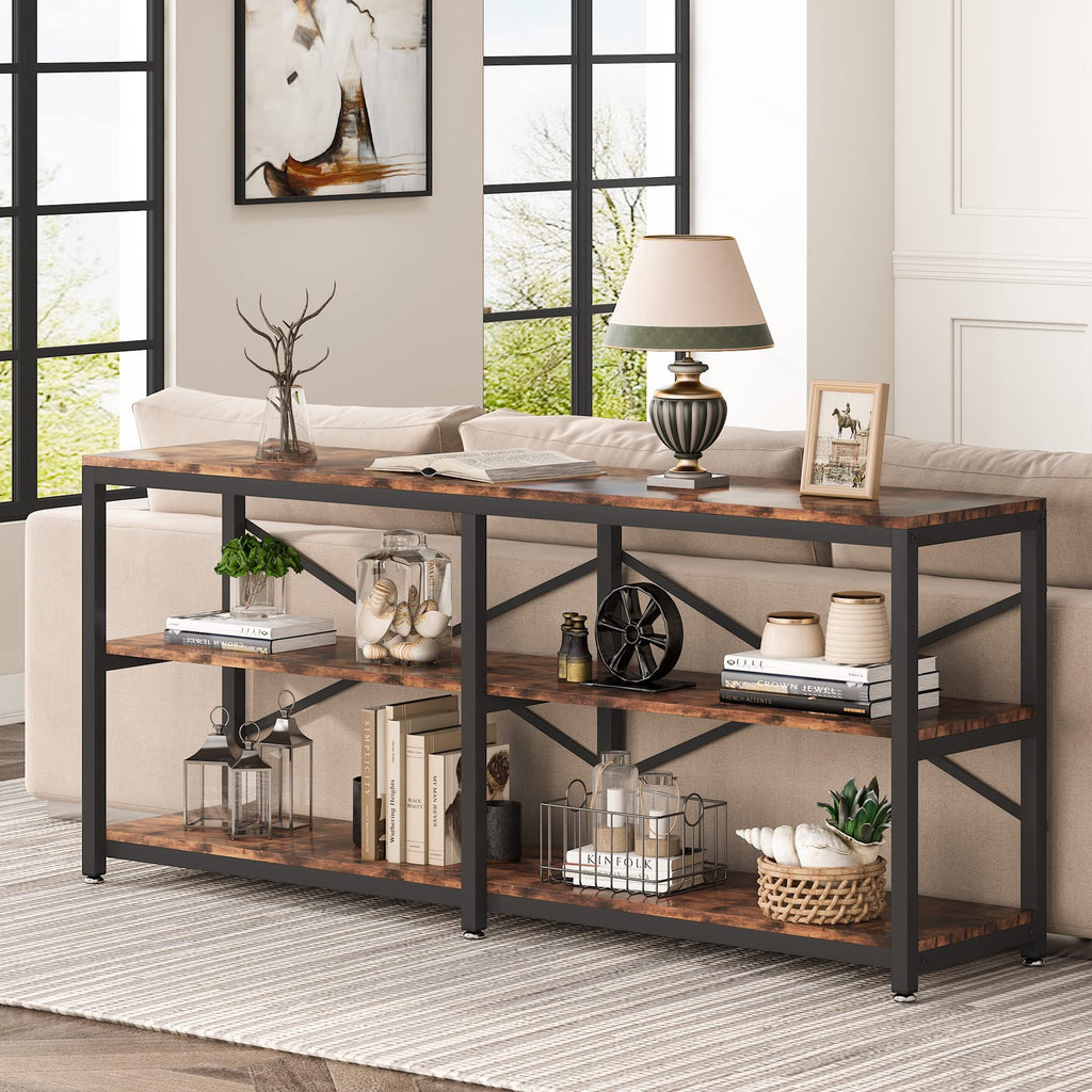 70.9 Inch 3-Tier Console Table with Storage Shelves Q6044