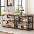 70.9 Inch 3-Tier Console Table with Storage Shelves Q6044