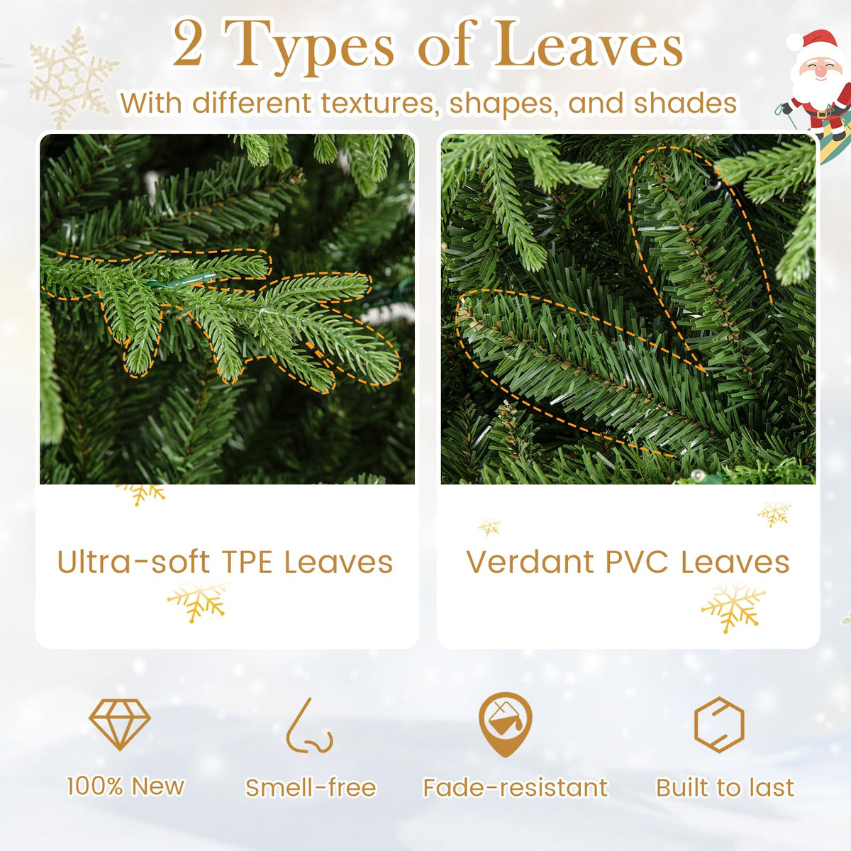 8 FT Pre-Lit Artificial Christmas Tree T142048