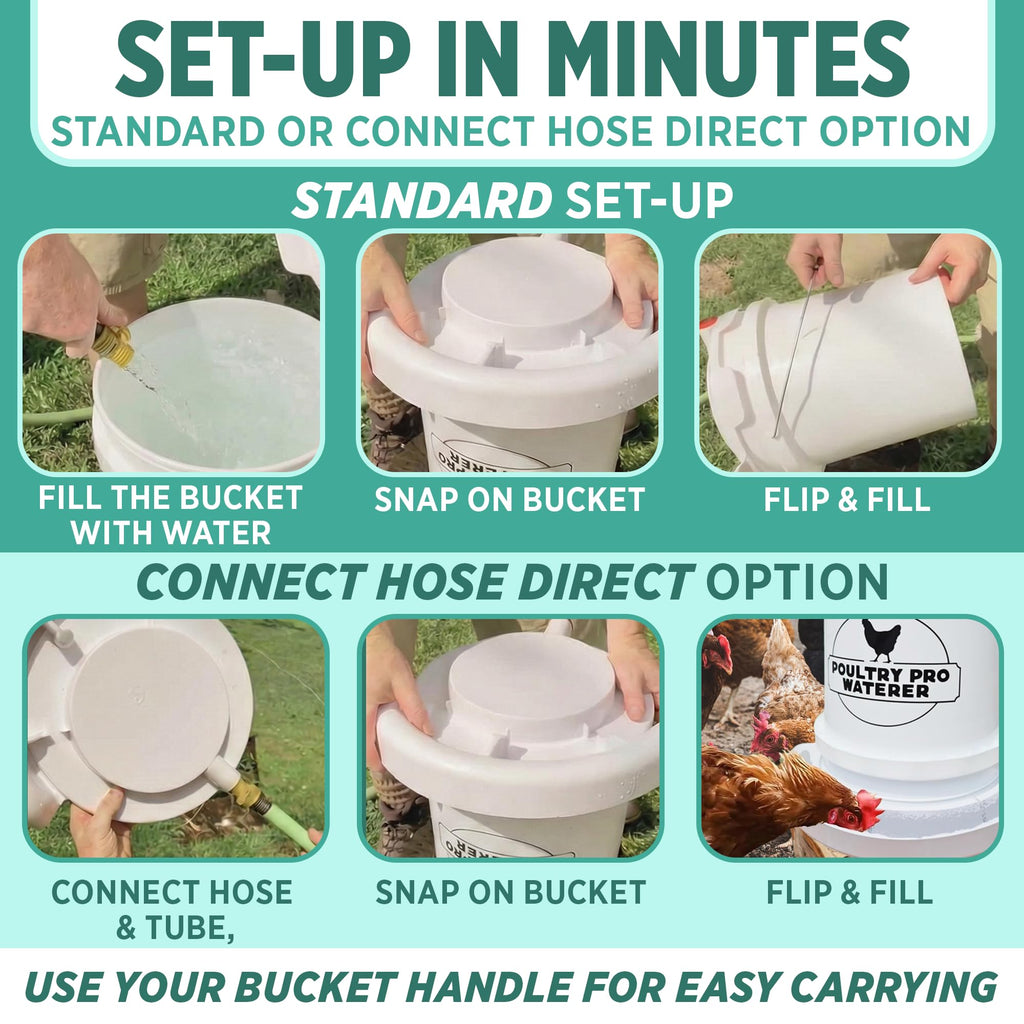 Chicken Waterer for 5 Gallon Bucket S122
