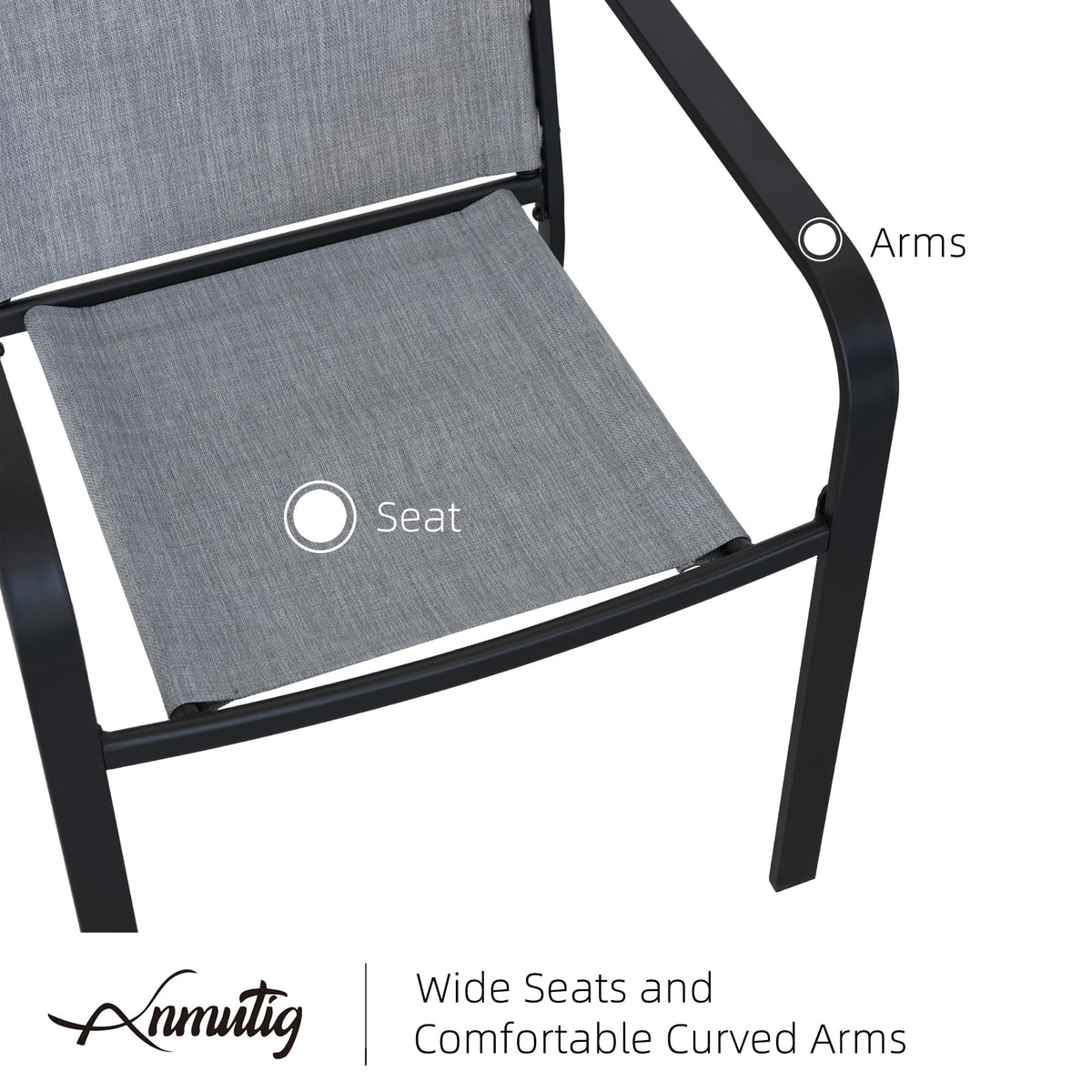 5 Piece Outdoor Dining Set with Grey Stackable Chairs and Square Table R537129