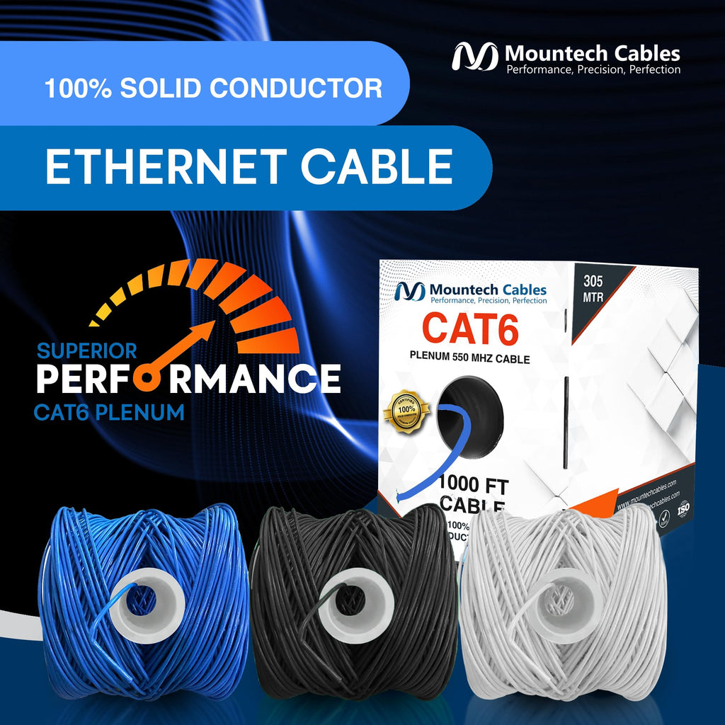 1000FT Blue Cat6 Plenum Ethernet Cable S306